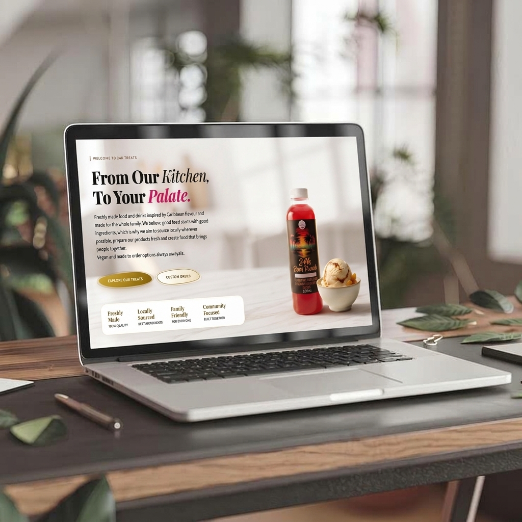 24K Treats online shop homepage